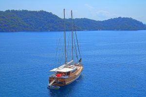 Luxury S Dogu gulet anchored in Marmaris