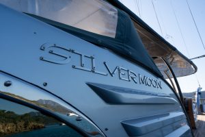 Luxury gulet charter Bodrum Silver Moon cruising in the Aegean sea