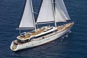 Navilux 37.30m luxury gulet charter sailing in Split Croatia