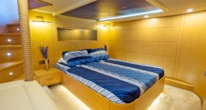 Ultra-luxurious and elegant guest cabin aboard Selenge motor yacht