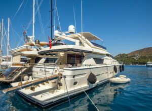 Mio Amore 24m luxury motor yacht cruising along the Turkish coastline