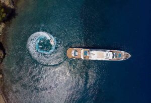 JetSki and water toys ready for charter guests on Destiny luxury yacht