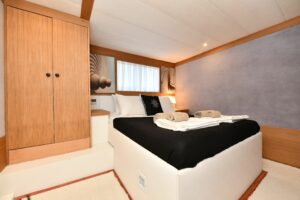 Modern and comfortable interior cabin design of Nayk 2 luxury gulet