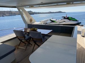 Thrilling Jet-Ski water activity optionally available with the motor yacht Bonadea charter service