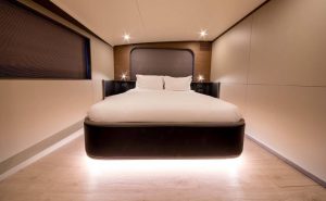 Elegant and spacious luxury guest cabin aboard Pura Vida gulet