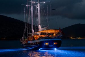Luxury gulet Lorient in Bodrum charter sailing elegant exterior profile
