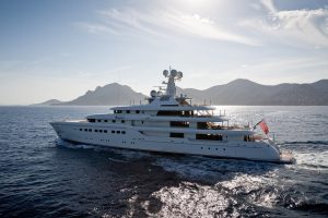 Yacht from left corner side