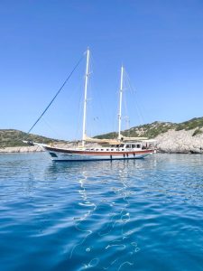 Luxury gulet charter Bodrum Fatma Kristina exterior yacht profile