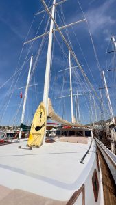 Fatma Kristina luxury gulet charter onboard water toys paddleboard and kayak