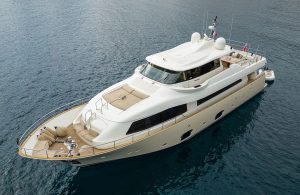 Luxury motor yacht charter MY LA PAUSA cruising at sea
Valletta Malta luxury superyacht LA PAUSA exterior design
