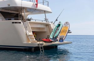 Luxury yacht LA PAUSA water toys Seabob and E-Foil water sports
