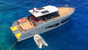Luxury motor yacht Gottiri for charter in Fethiye 2024 custom built modern yacht cruising
