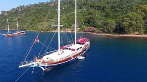 Luxury gulet charter Marmaris Nirvana 2 cruising in the Mediterranean