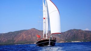 Luxury gulet charter Marmaris Nirvana 2 cruising in the Mediterranean