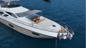 Azimut Yachts 29.8m luxury motor yacht for sale cruising in Bodrum Turkey