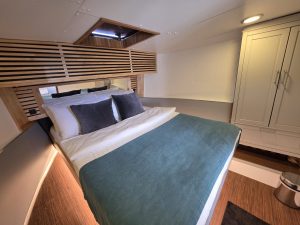 Bumblebee luxury motor yacht elegantly designed comfortable cabin interior