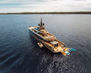 M/Y Raja 55.3m luxury motor yacht cruising in the Mediterranean sea
