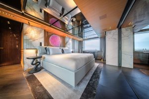 Premium saloon and lounge area featuring modern Italian design on superyacht Raja