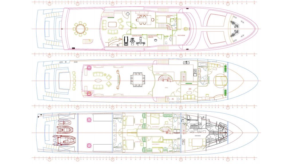 Steel Hull Motor Yacht General Arrangement 2