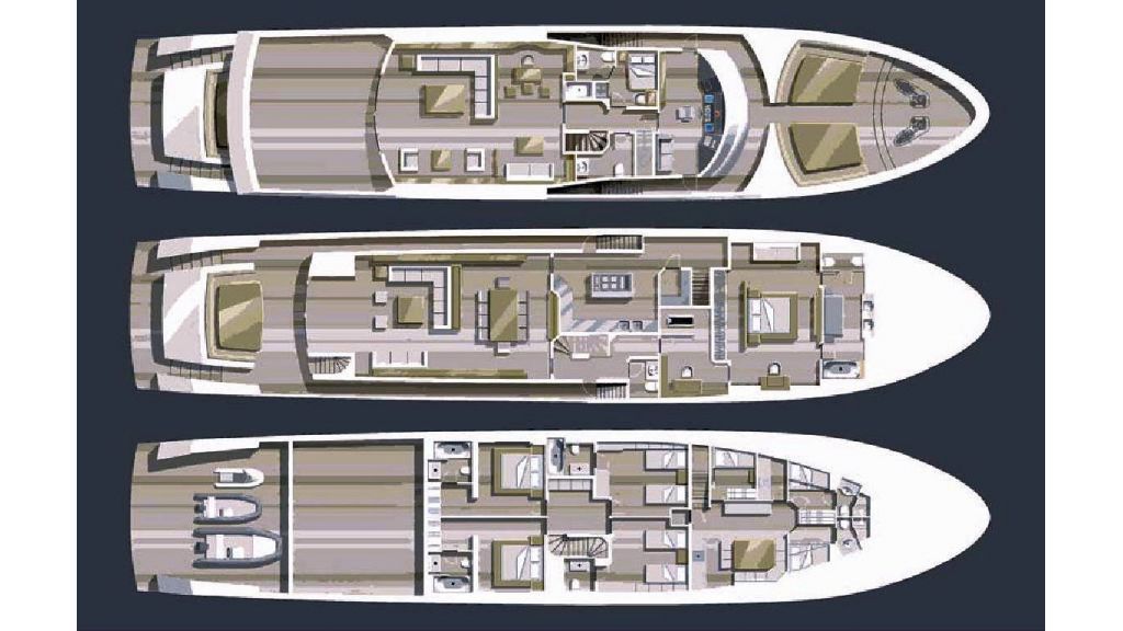 Steel Hull Motor Yacht Layout - 2