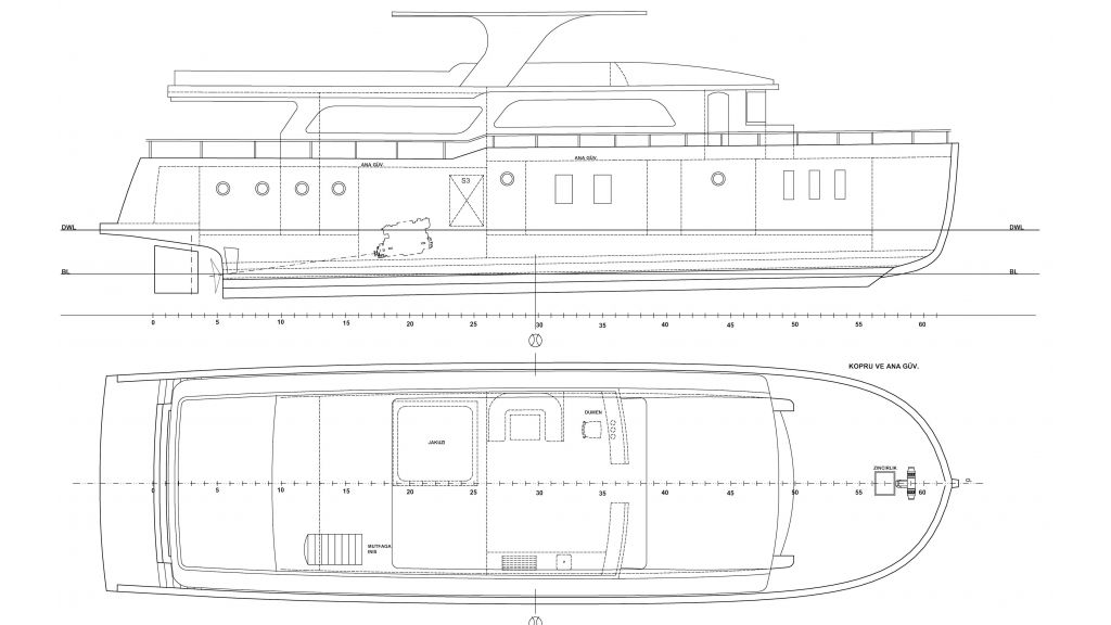 Mahogany Hull Trawler for Sale (63) - General Plan 2