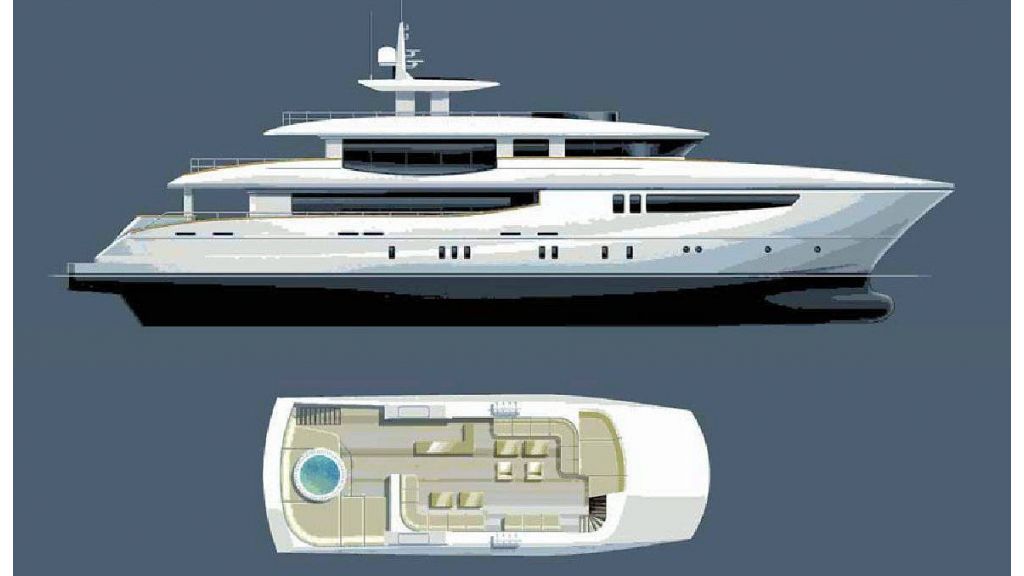 Steel Hull Motor Yacht Layout - 1