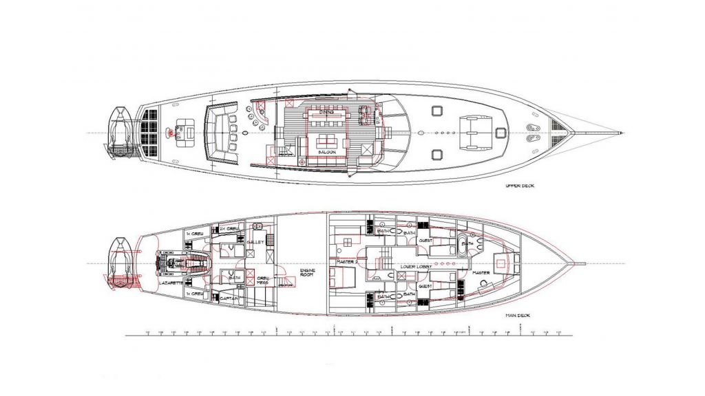 34m Steel Sailing Yacht Layout (124)