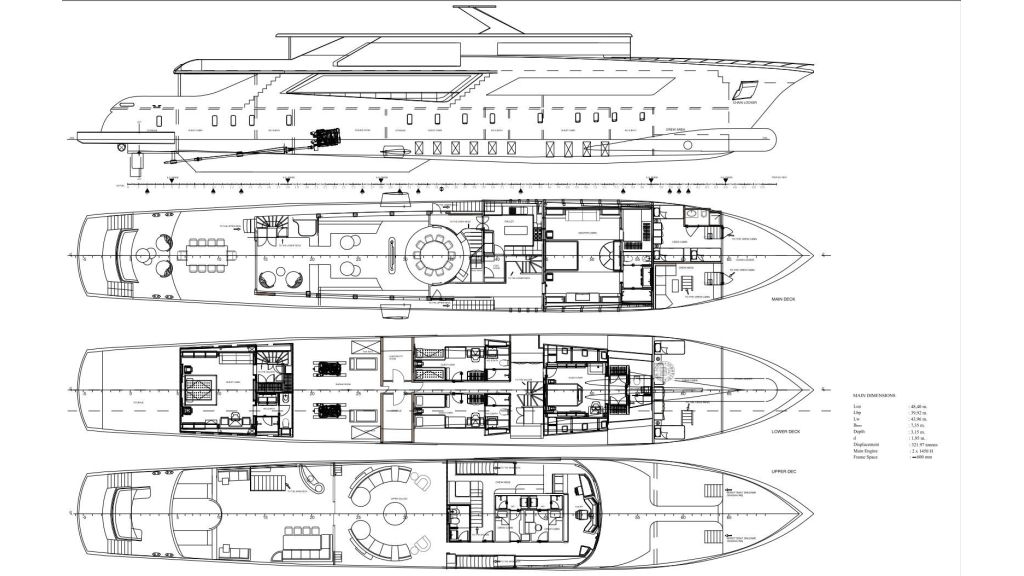 Vetro Motoryacht Layout