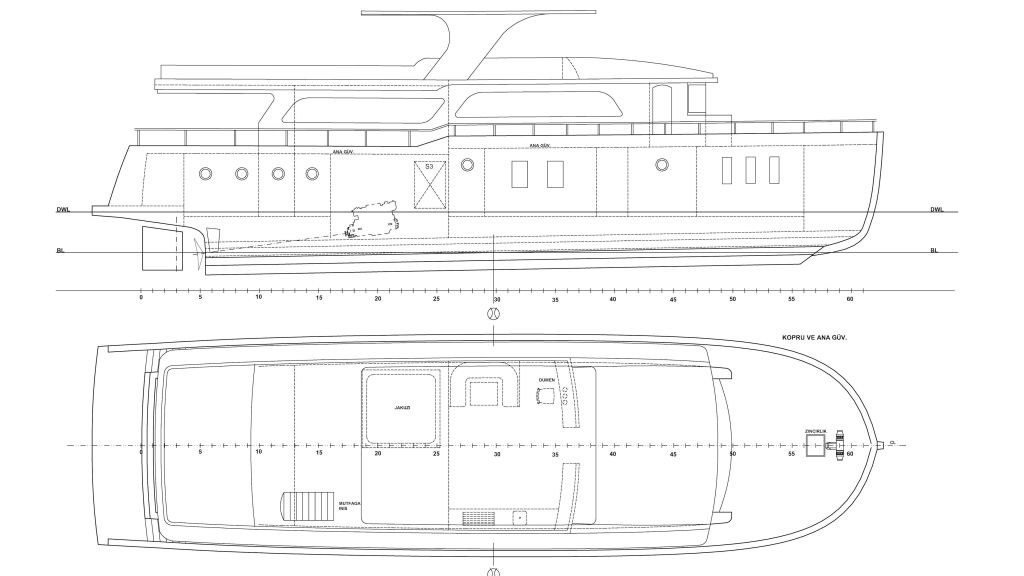 Mahogany Hull Trawler for Sale (63) - General Plan 2