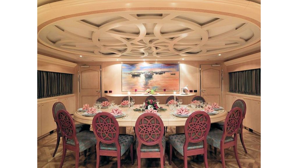 Motor Yacht Aktobe Dining Room