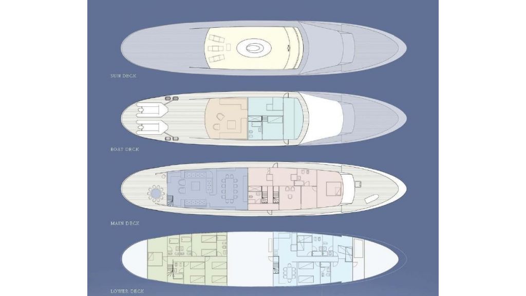 Motor Yacht Intuition Lady Layout