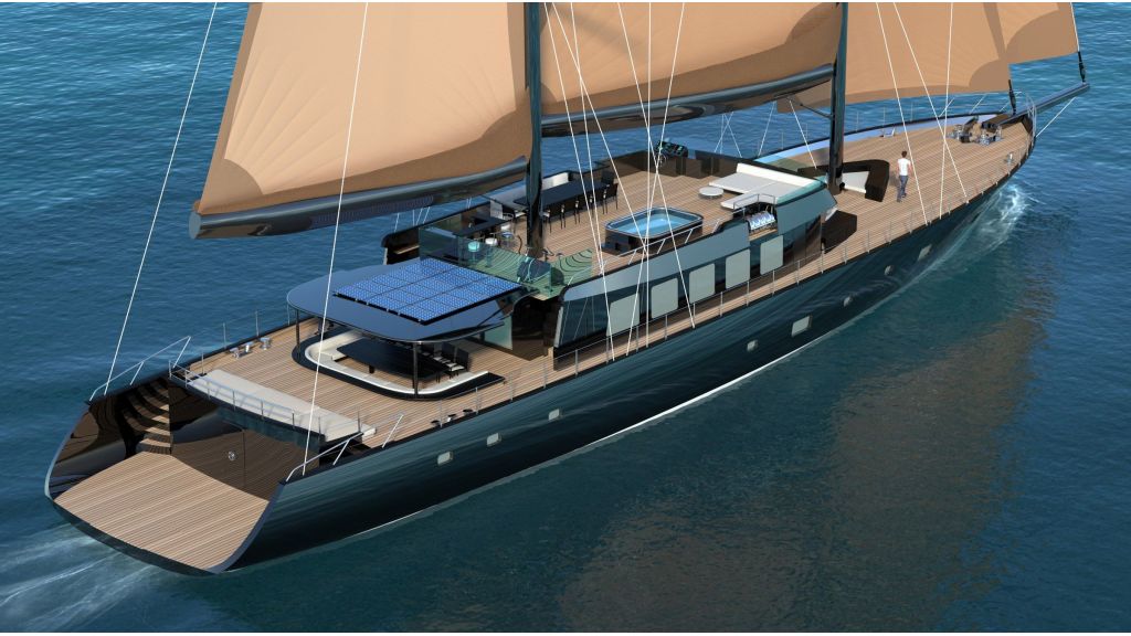 luxury Steel Sailing Yacht