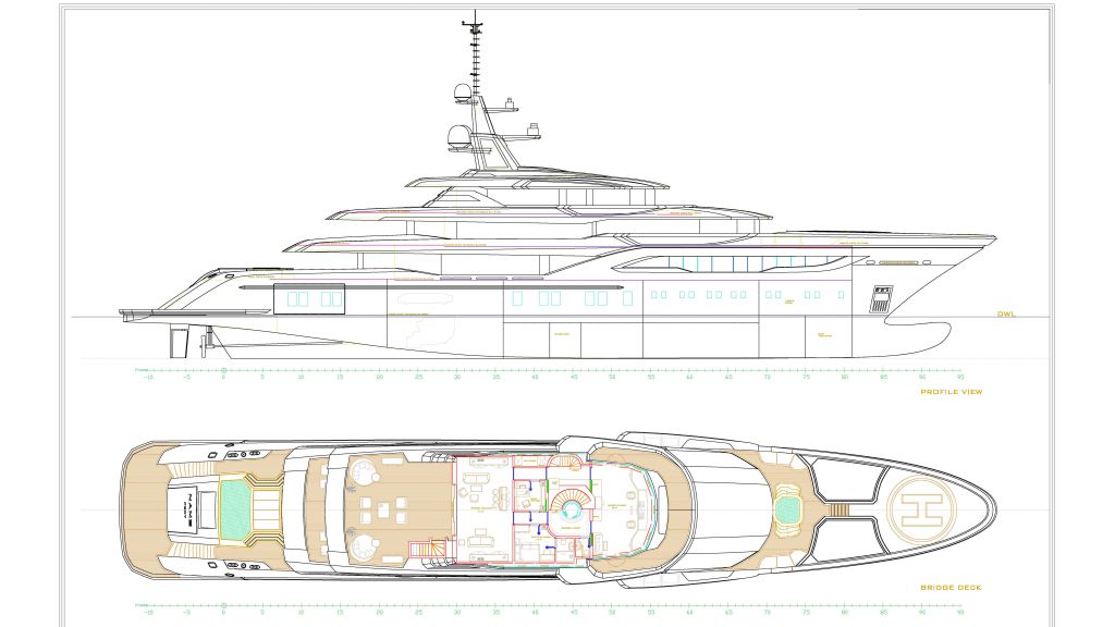 74m Mega Yacht in Construction (11) - Layout A