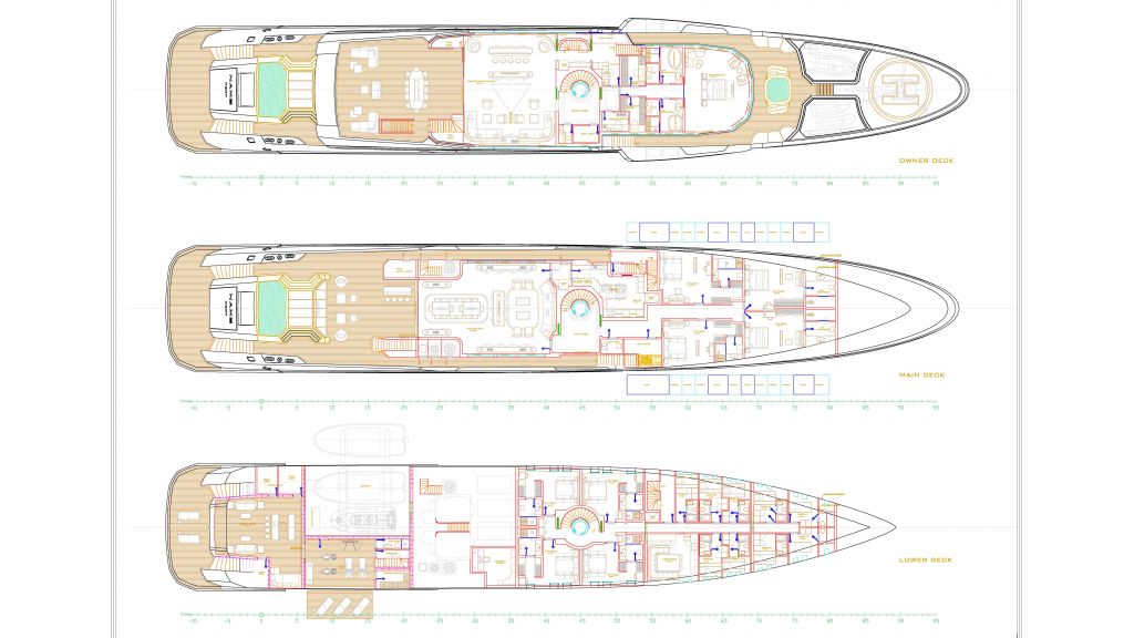 74m Mega Yacht in Construction (11) - Layout B