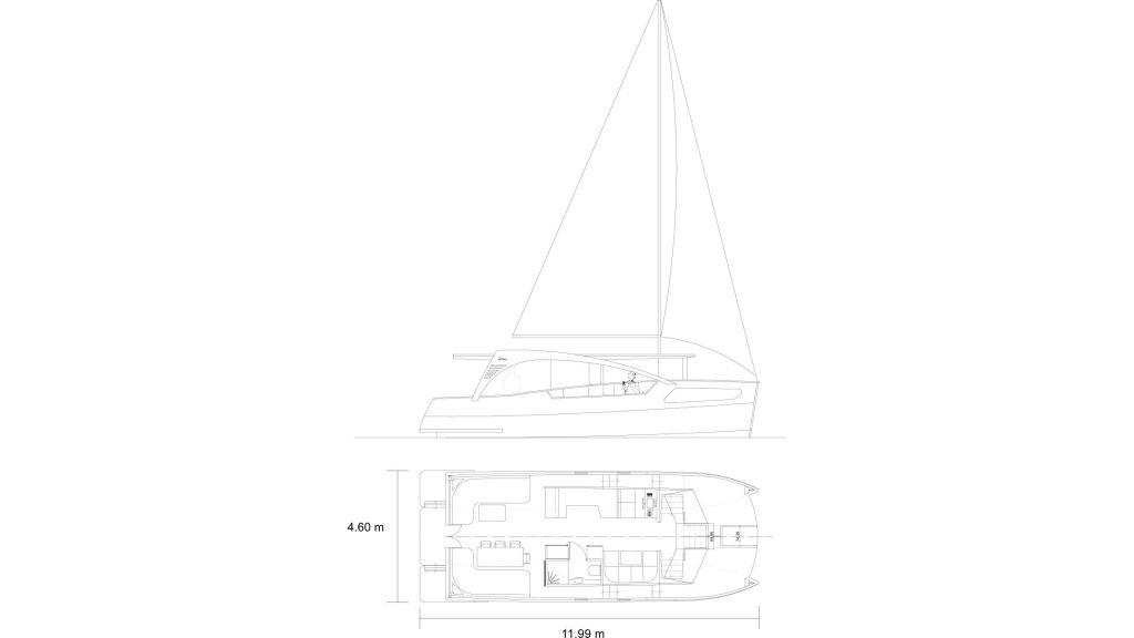 Wooden Power Katamaran (035)